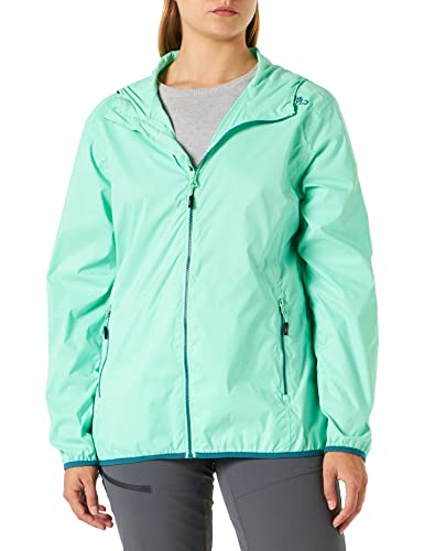 CMP Damska kurtka polarowa Knit Tech Melange z kapturem, Boy, Regata-Asphalt, 116, mięta, 50