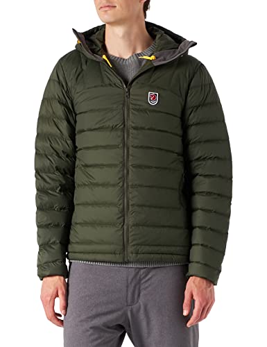 FJÄLLRÄVEN Męska bluza z kapturem M F86121-662 Expedition Pack puchowa kurtka z kapturem, głęboki las, XXL, Głęboki las, M