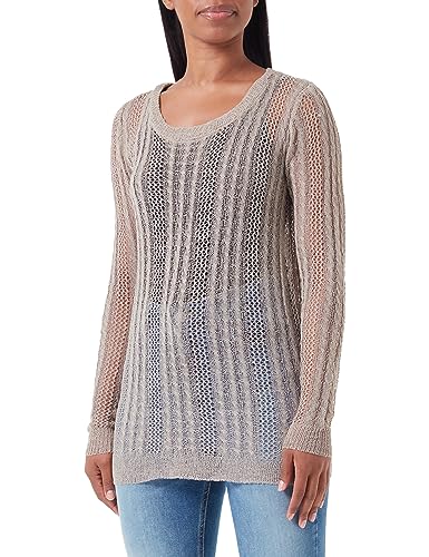 Sidona Sweter damski 10430439, szarobrązowy (taupe), M/L, szarobrązowy, M-L