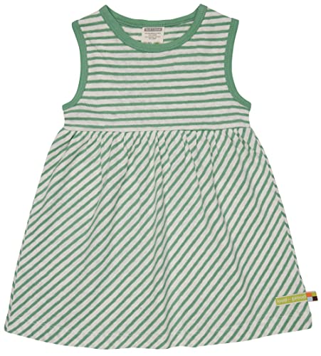 loud + proud Dziewczęca sukienka w paski z lnu, certyfikat GOTS sukienka dziecięca, bambus, 110/116 cm