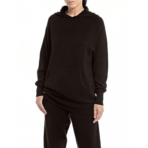 Replay Damska bluza z kapturem, Deep Brownk 601, XS