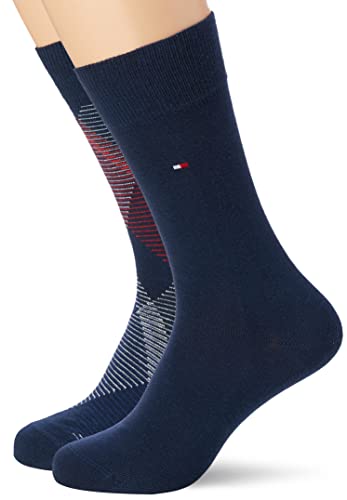 Tommy Hilfiger Męskie skarpety diagonalne w paski Classic Sock, Tommy Original, 39-42 EU