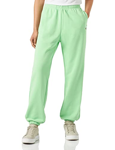 Champion Damskie spodnie treningowe Rochester 1919 z wysokim stanem, Boyfriend Elastic Cuff, jasnozielone (SMG), M, jasnozielony (Smg), M