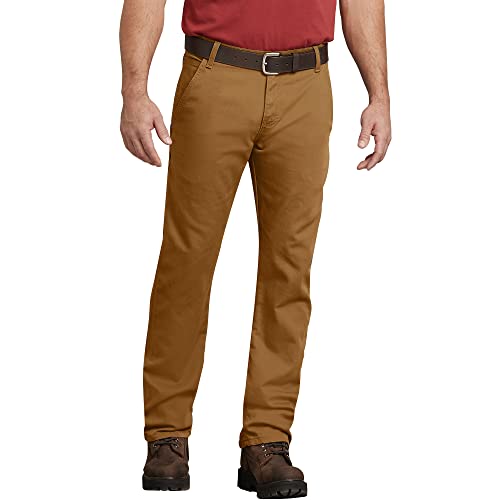 Dickies - Spodnie męskie, spodnie kaczki stolarskie, regularny krój, Brązowa kaczka, 32W / 32L