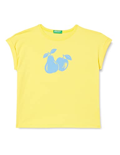 United Colors of Benetton Koszulka dziewczęca 3096c10c1, żółta 35r, 170 cm, Żółty 35r, 170