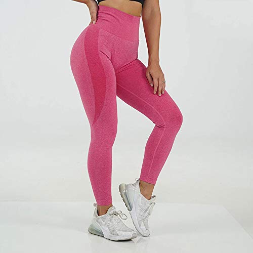EULLA Legginsy damskie, różowo czerwony, L