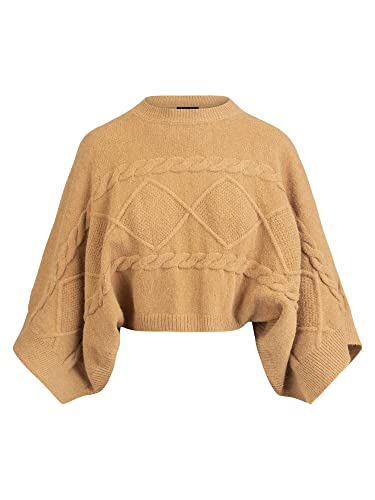 ApartFashion Women's APART zestaw dzianinowy jako sweter i spódnica Sunsuit, camel, normalny, piaskowy, S
