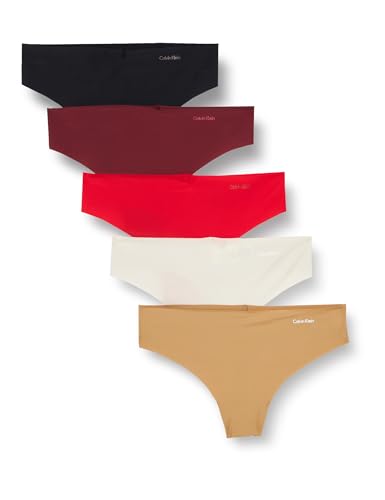 Calvin Klein Stringi damskie, Czarny / Księżyc / Tygrysie Oko / Rouge/Dwa Prt, XS