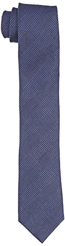 Hackett London Męski lniany krawat Pow, granatowy, Rozmiar uniwersalny