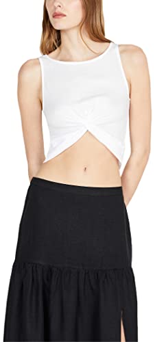 Sisley Damski top 3FPZLH00I T-Shirt, White 101, M, White 101, M