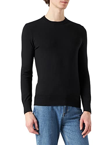 Schott NYC Sweter męski, Czarny (czarny czarny), M