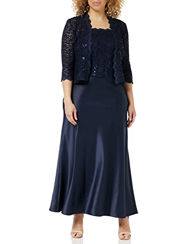 Gina Bacconi Damska haftowana sukienka i kurtka koktajlowa, północ, 12, Północ, 38