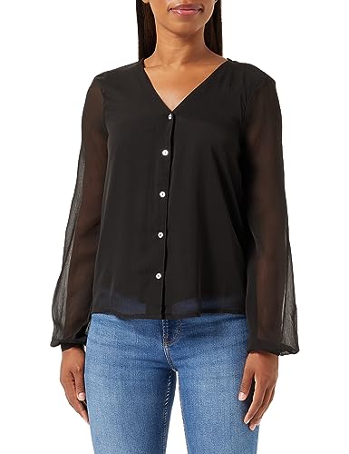 Bestseller A/S Onlluna L/S dekolt w serek Top Cs Noos Ptm koszulka z długim rękawem, czarny, 3XL