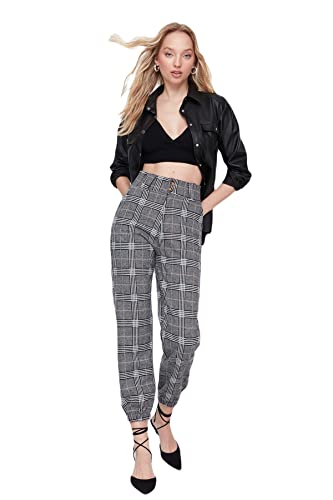 Trendyol Damskie spodnie do biegania, czarne, S, Czarny, S