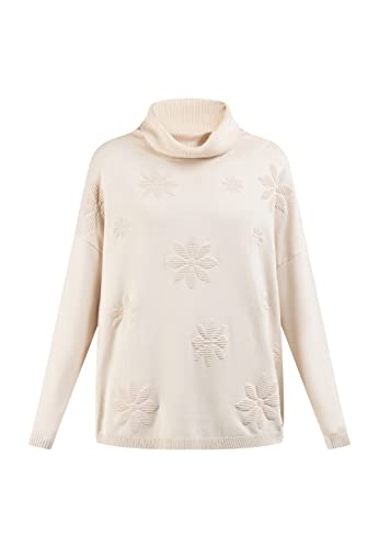aleva Damski sweter z dzianiny 10424934-AL04, kremowy, M/L, kremowy, M-L