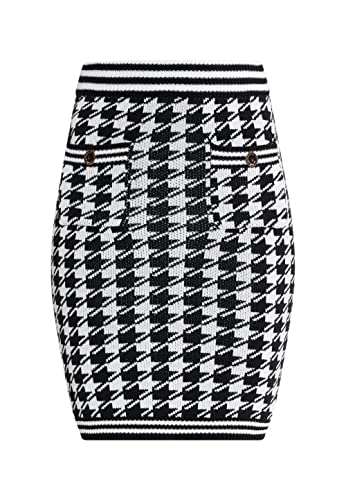faina Damska spódnica z dzianiny, czarny, XL-XXL