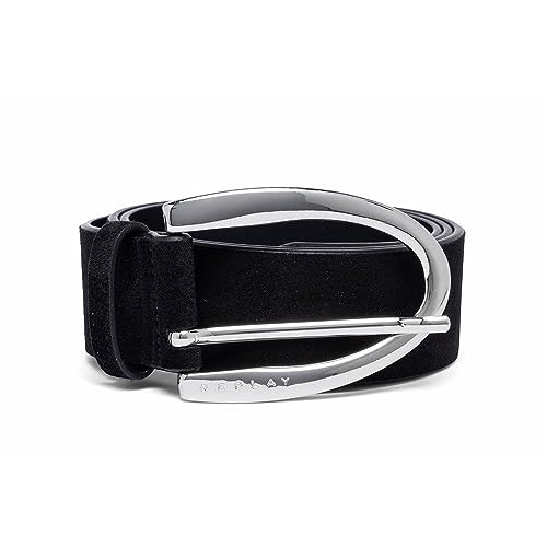 Replay Pasek damski AW2596, 098 czarny, 80, 098 BLACK