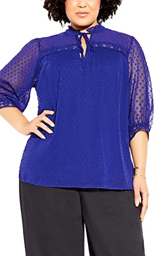 CITY CHIC Damska koszula w rozmiarze plus size, Szafir, 48