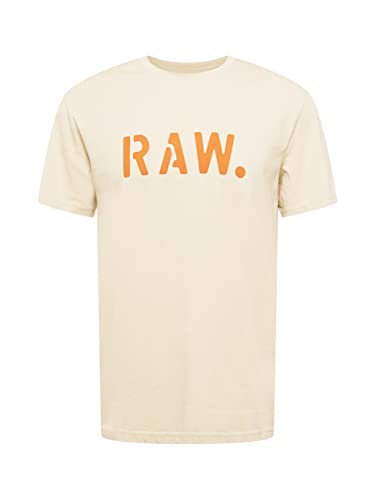 G-STAR RAW Stencil Raw R T Koszulka męska, Beżowy/Khaki (Brown Rice 336-d309), S