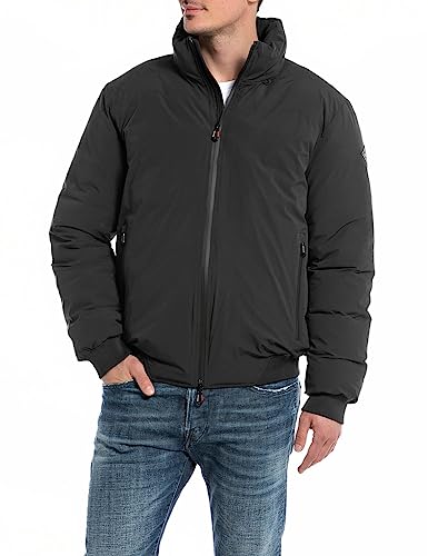 Replay Męska kurtka nylonowa, 098 BLACK, L