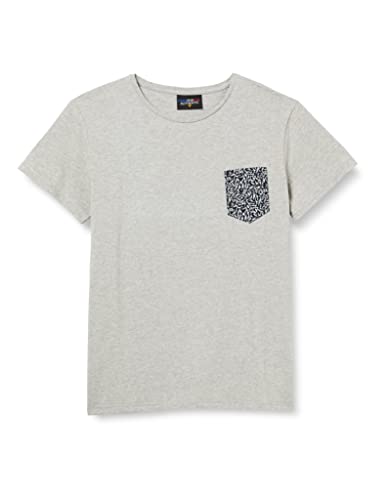 Frenchcool Męski T-shirt Gris À Poche Hola, szary, XL