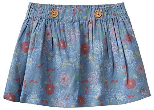 United Colors of Benetton Spódnica dziecięca, Blue A Fantasia Kwiatowy 65z, 18 meses