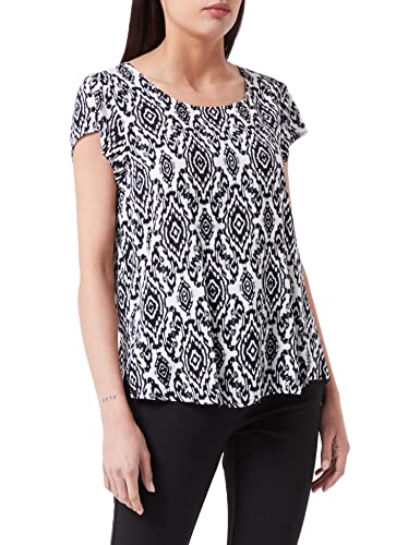 ONLY Onlgusta Life S/S Noos Ptm Top damski, Cloud Dancer/Aop:ikat, XS
