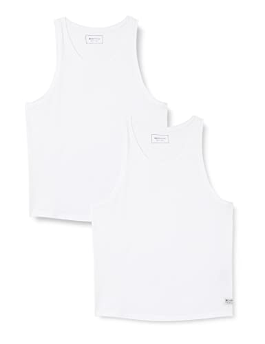 TOM TAILOR Denim Męski 1037154 tank top, 20000-biały, M, 20000 – biały, M