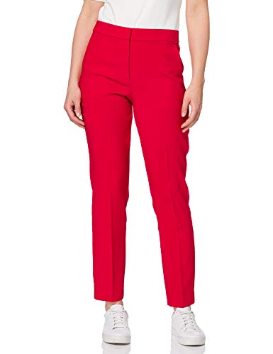 Tommy Hilfiger Damskie spodnie Core Suiting Slim, Podstawowy czerwony, R46