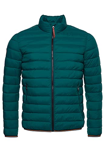 Superdry Mountain wyściełany płaszcz męski, Paproć zielona, L