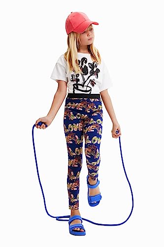 Desigual Dziewczęce legginsy ogrodowe, niebieski, 14 Lata