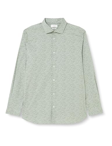 s.Oliver Sales GmbH & Co. KG/s.Oliver Męska koszula z długim rękawem, slim fit koszula z długim rękawem, slim fit, zielony, M