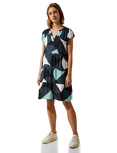 Street One Damska letnia sukienka wiskoza, Cool Vintage Green, 36
