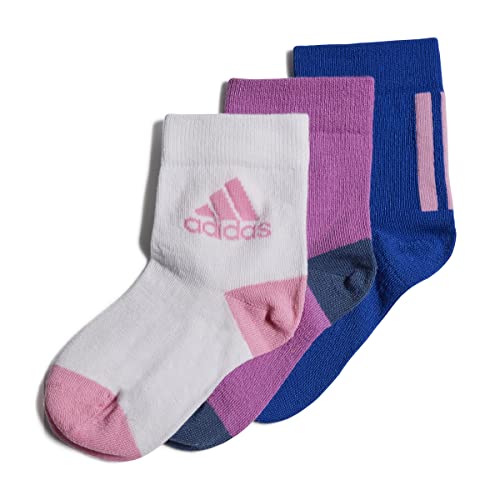 adidas Skarpety dziecięce, uniseks, 3 pary, Royblu/Sepuli/White, HM2314, rozmiar KS