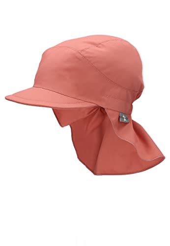 Sterntaler Unisex dziecięca czapka z daszkiem z ochroną karku, bez tasiemek do wiązania czapka dziecięca, Rosa, 55
