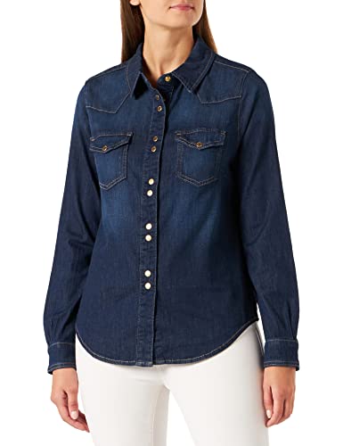 PINKO Damska koszula Caroline 19 Pj865 Twil Hemd, F94_niebieski indygo Ombre, 42