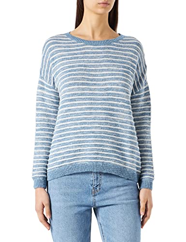 Mavi Sweter damski w paski, Blue Shadow Antique White Striped, L
