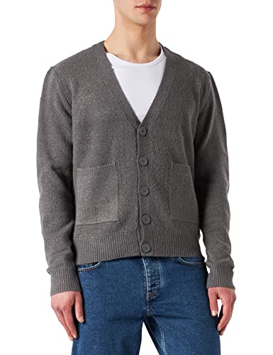 Urban Classics Męska kurtka z dzianiny Chunky Cardigan, asfaltowy, M