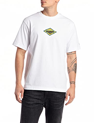 Replay T-shirt męski, 001 White, M