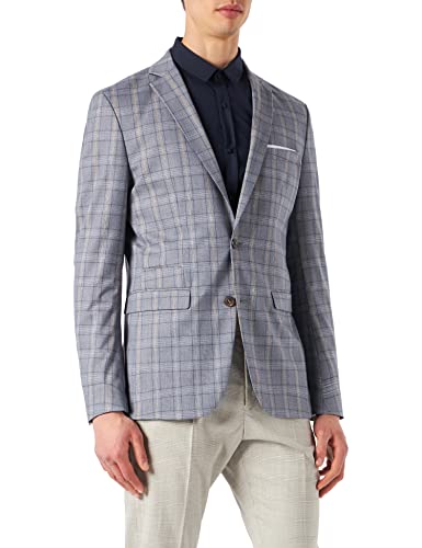 SELECTED HOMME Męska marynarka w kratkę, Light Blue/Checks: piaskowy, 52