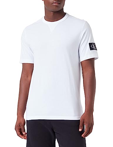 Calvin Klein Jeans S/S dzianinowe topy jasny biały, Jasnobiały, XL