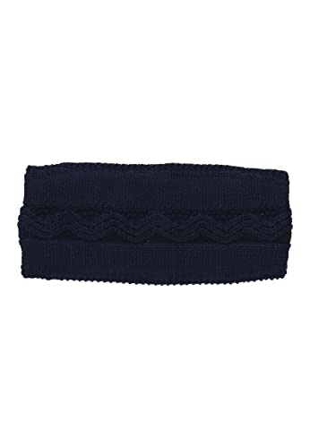 Sterntaler Opaska na głowę dla dziewczynek, GOTS z dzianiny warkocza, zimowa opaska na głowę, wyściełana dżersejem (bio), granatowy, 53 cm, granatowy, 5, granatowy, 53 cm