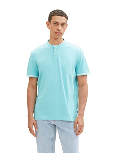 TOM TAILOR Męska koszulka polo, 1036369, 31046 niebieski tybetański kamień, S, 31046 – niebieski kamień tybetański, S
