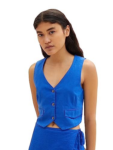 TOM TAILOR Denim Damska 1036593 bluzka, 14531-Shiny Royal, M, 14531 - Shiny Royal