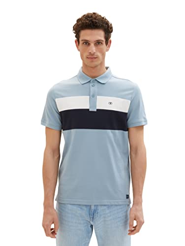 TOM TAILOR Męska koszulka polo, 11752-Yonder Blue, S 1037068, 11752 – Yonder Blue, S