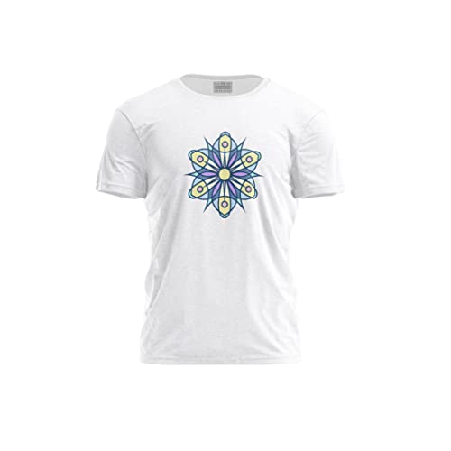 Green Fish, T-shirt męski z nadrukiem cyfrowym,% 100 bawełna, biały, swobodny, męski top, rozmiar: S, biały, S