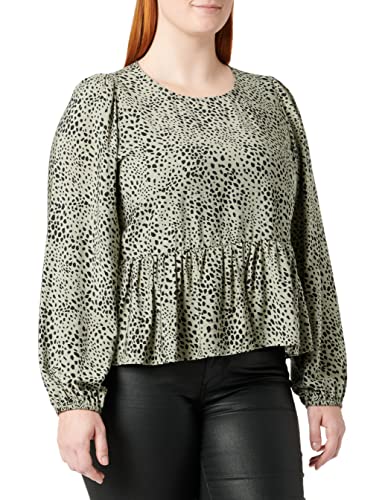 ONLY Damska bluzka Onlsandy Life L/S Peplum Top Noos Ptm, Trawa morska/Aop: dot Leo, XS