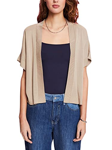 Esprit Collection Kardigan z krótkimi rękawami, Light Taupe, XS