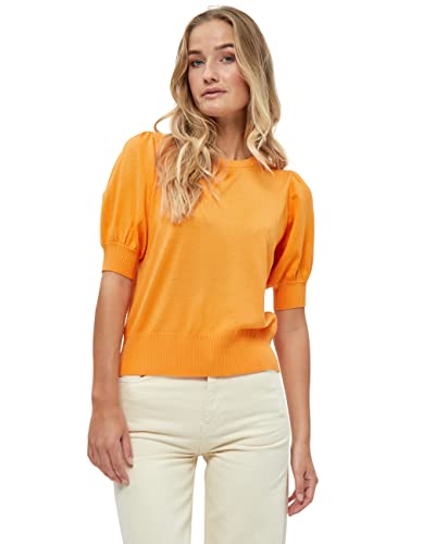 Minus Damska koszulka z dzianiny Liva damska, pomarańczowa, L, Pomarańczowa skórka, L