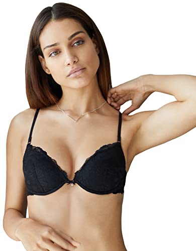 women'secret Biustonosz Piękny Klasyczny Wypełniony Koronka Czarny, damski, czarny, 95B